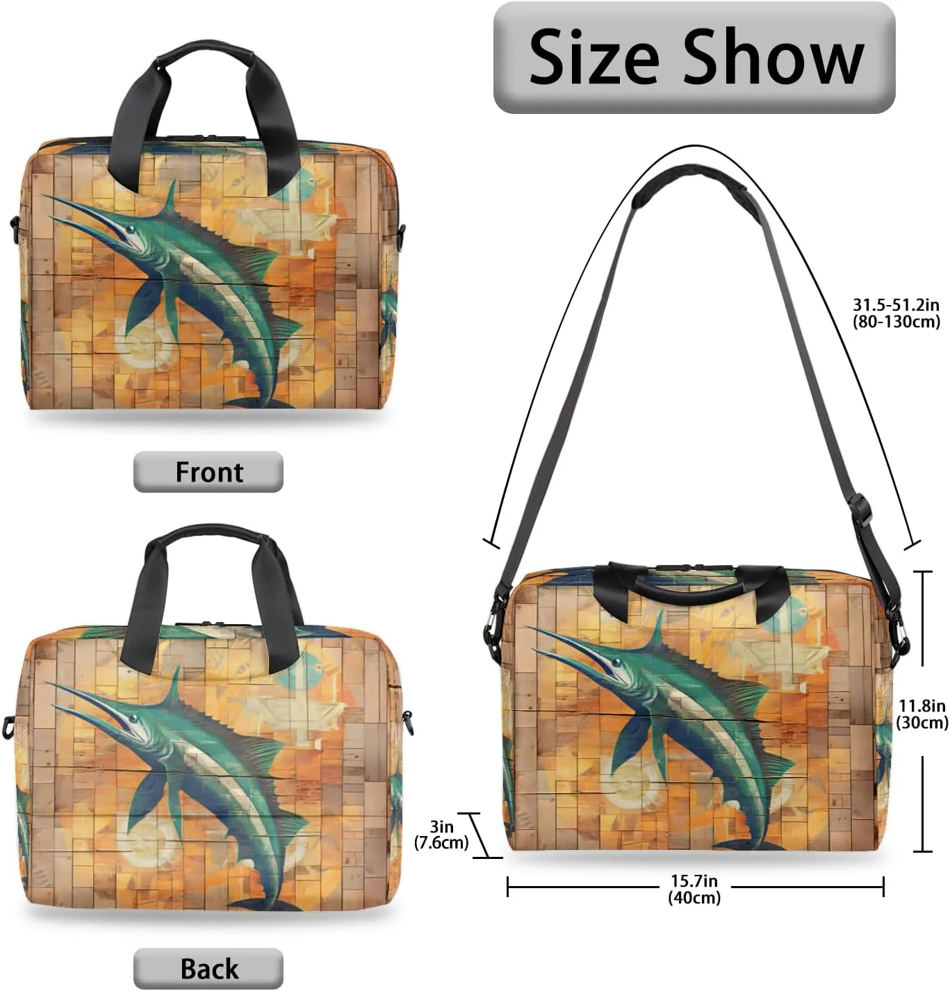 Laptop Bag 15.6 Inch Laptop Sleeve Case with Shoulder Straps Computer Slim Briefcase for Men and Women
