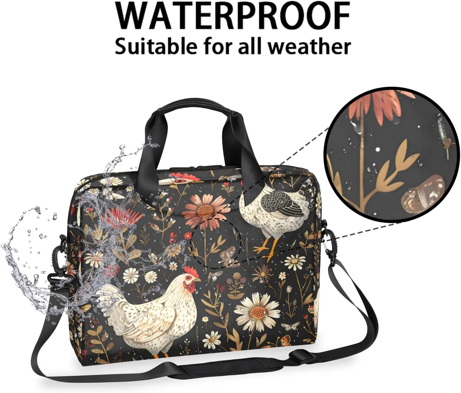 Laptop Bag 15.6 Inch Laptop Sleeve Case with Shoulder Straps Computer Slim Briefcase for Men and Women