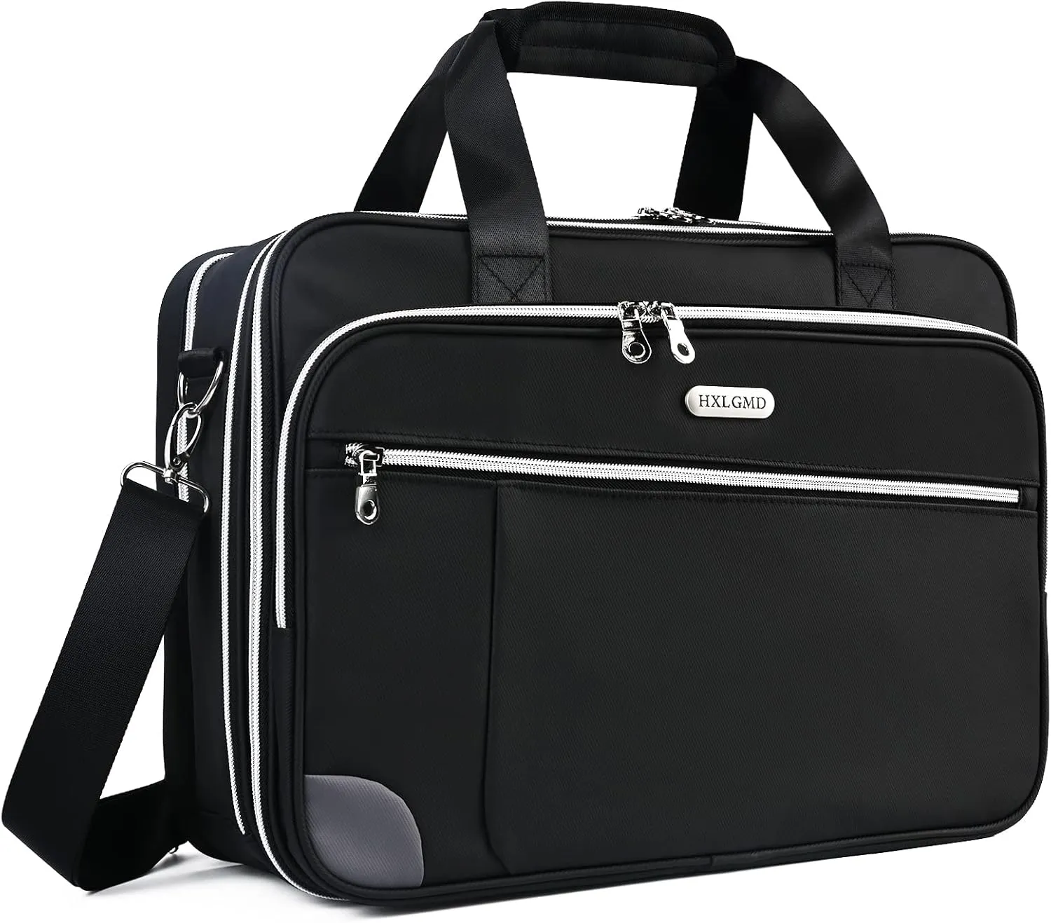 Laptop Bag Premium Laptop Briefcase Expandable Fits Up to 17 Inch Water-Repellent Large Messenger Computer Bag Travel/Business/Work/for Men Women,Black