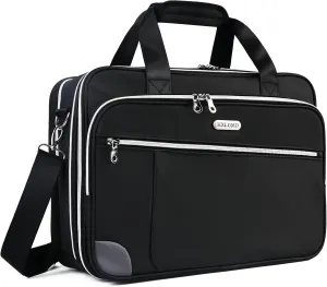 Laptop Bag Premium Laptop Briefcase Expandable Fits Up to 17 Inch Water-Repellent Large Messenger Computer Bag Travel/Business/Work/for Men Women,Black