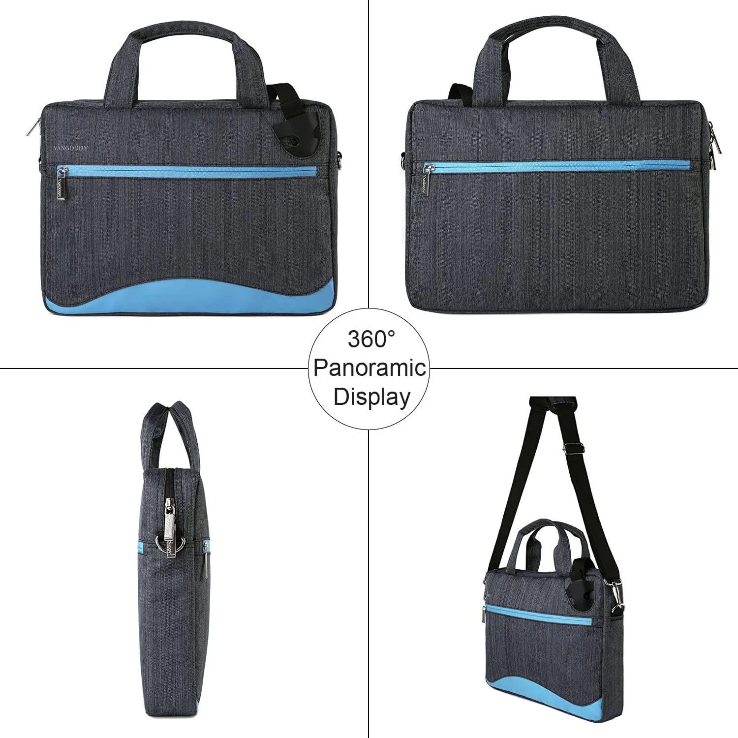 Laptop Shoulder Bag for Dell XPS 13, Pavilion 14, ThinkPad IdeaPad, Spin 13, ZenBook 14 inch