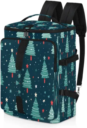 Large Carry on Backpack for Women Men Multi-function Gym Duffle Bag Christmas Trees Backpack Polyester Waterproof Duffel Bags