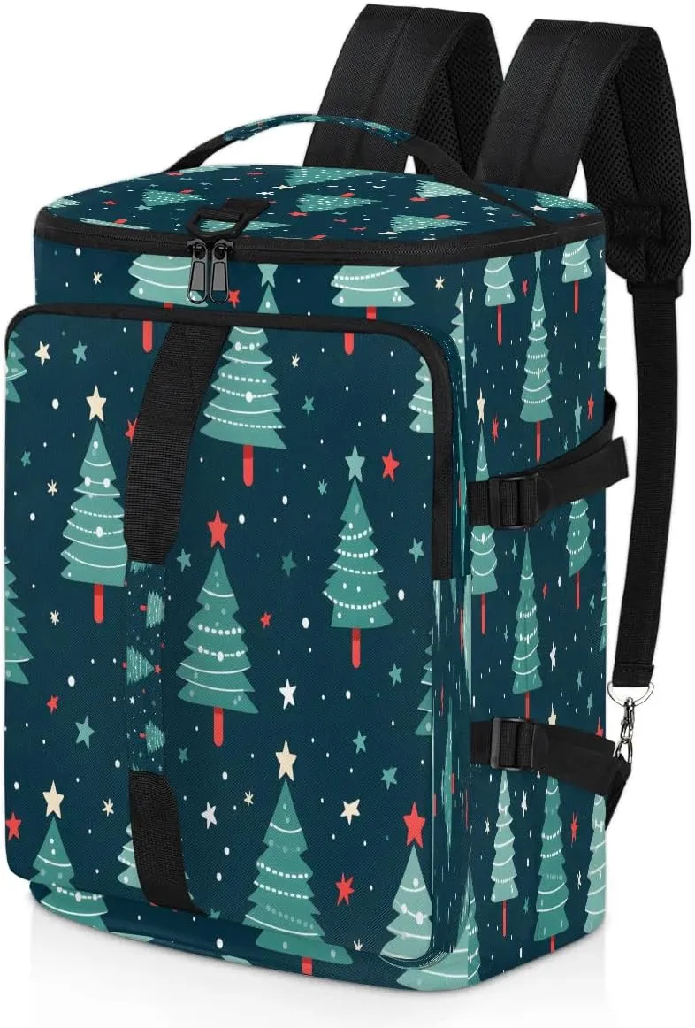Large Carry on Backpack for Women Men Multi-function Gym Duffle Bag Christmas Trees Backpack Polyester Waterproof Duffel Bags