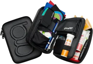 Large Diabetes Travel Case Hard Shell, Organizer for Glucose Monitor, Insulin Pen, BGL Strips, Syringe, Needles & Diabetic Supplies, Premium & Durable with Extra Compartment, Black