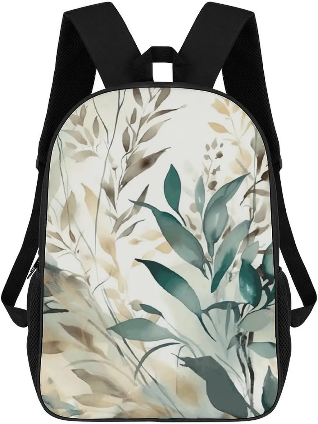 Leaves on White Background Lightweight Backpack Casual Carry On Laptop Backpack,Hiking Bag for Camping Sports Work