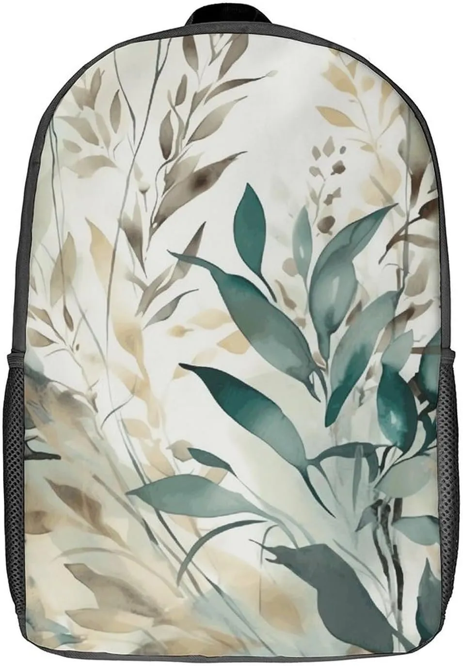 Leaves on White Background Lightweight Backpack Casual Carry On Laptop Backpack,Hiking Bag for Camping Sports Work