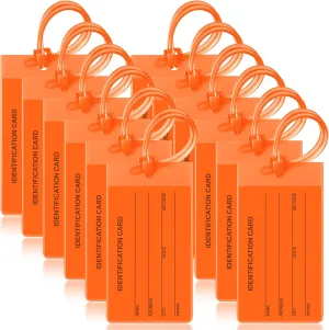LEIFIDE 12 Pcs Luggage Tags for Suitcases Cruise Luggage Tags Color Flexible PVC Silicone Baggage Suitcase Tags Plastic Backpack Bag Tags for Luggage Cruise Name Travel ID Labels