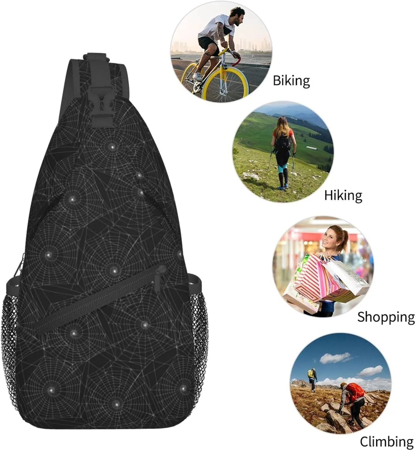 LGBT Rainbow Sling Bag Casual Chest Bags Adjustable Crossbody Bag Shoulder Backpack For Travel Hiking