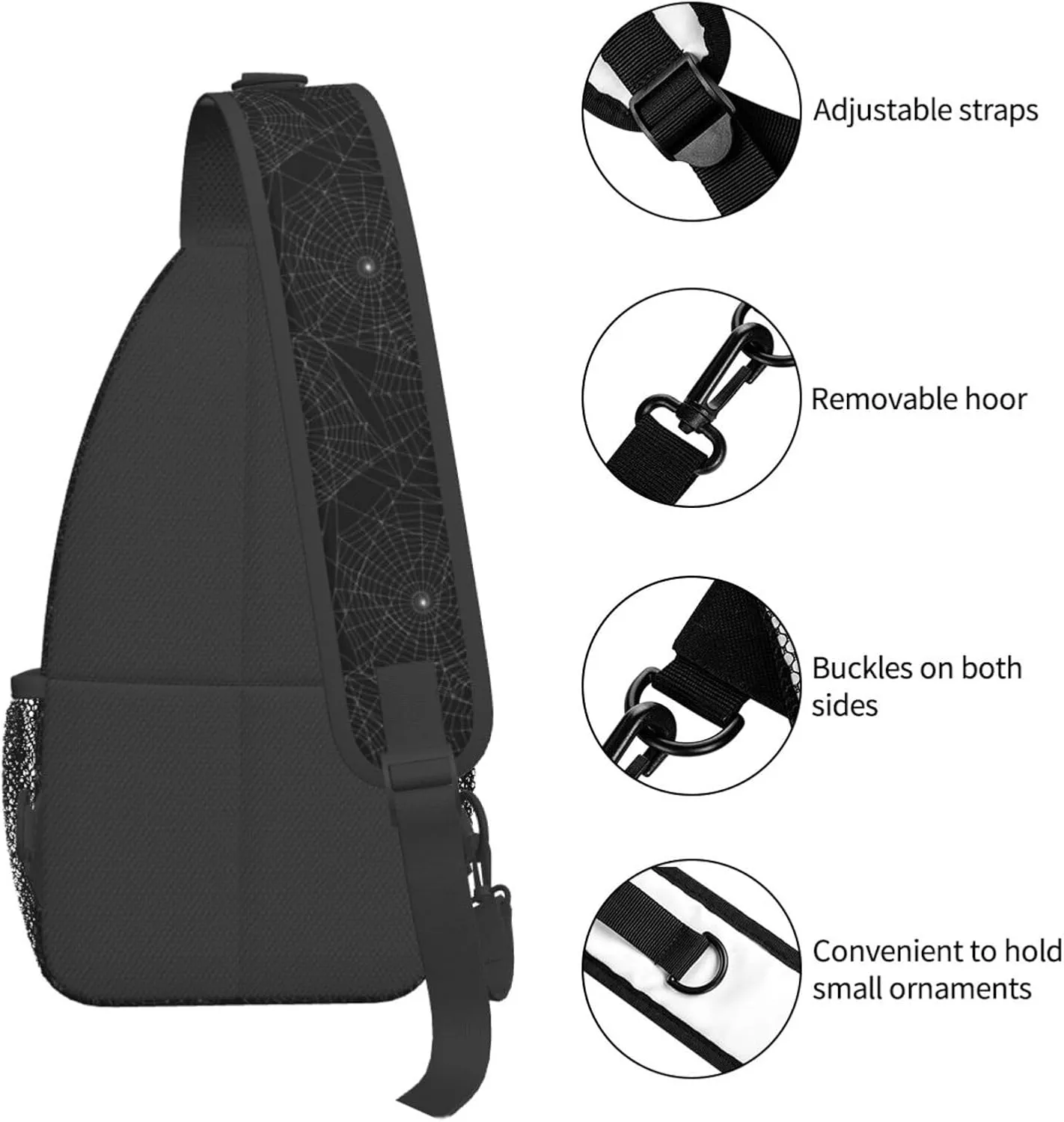 LGBT Rainbow Sling Bag Casual Chest Bags Adjustable Crossbody Bag Shoulder Backpack For Travel Hiking