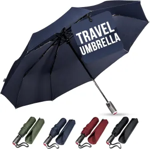 LifeTek Windproof Travel Umbrella, Automatic Open Close, Compact for Rain and Sun, Fits in Purse or Backpack, Strong Lightweight Durable Frame, UV Protection, Small and Portable