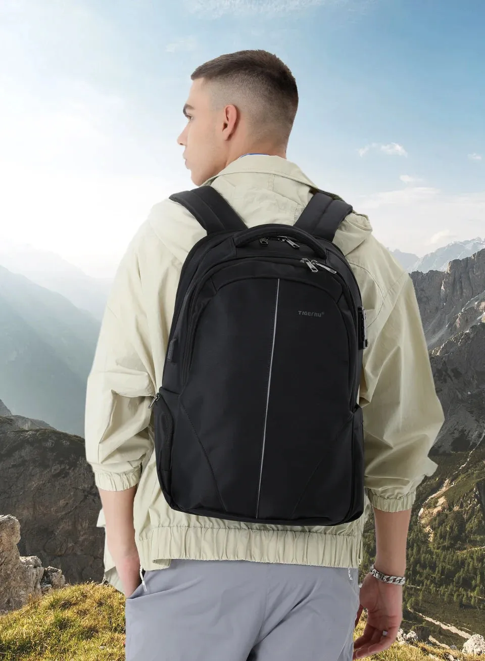 Lifetime Warranty Backpack For Men TSA Anti Theft Bag 15.6inch Laptop Backpack Men Travel Backpacks Schoolbag Male Backpacks Bag