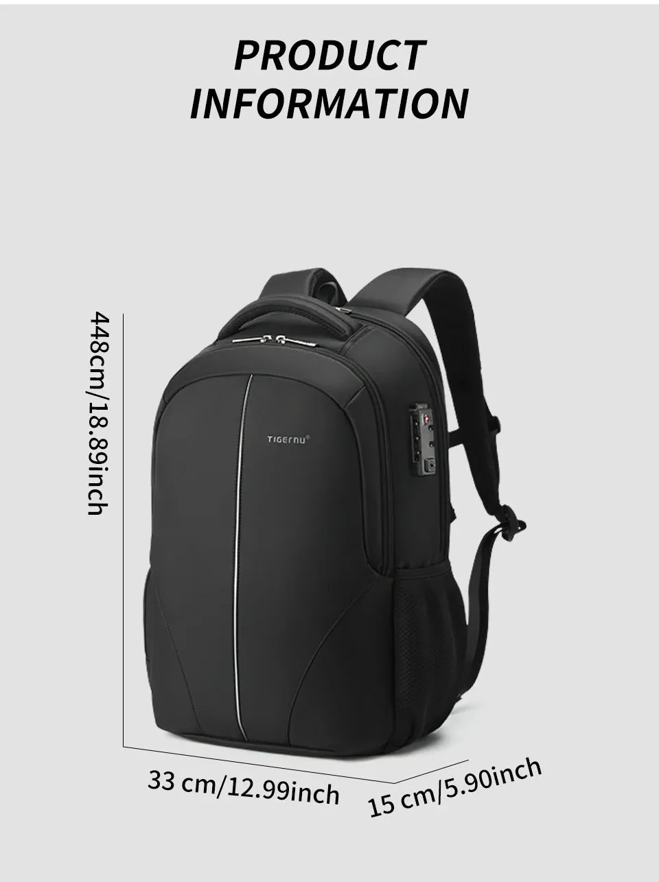 Lifetime Warranty Backpack For Men TSA Anti Theft Bag 15.6inch Laptop Backpack Men Travel Backpacks Schoolbag Male Backpacks Bag