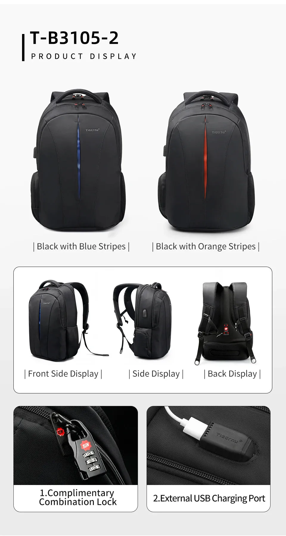 Lifetime Warranty Backpack For Men TSA Anti Theft Bag 15.6inch Laptop Backpack Men Travel Backpacks Schoolbag Male Backpacks Bag