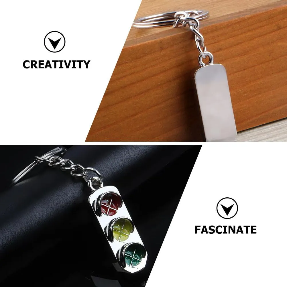 LIFKOME 12 Pcs Key Chain Traffic Light Hanging Decor Key Ring Keychain Decor Backpack Pendant Keyring Holder Key