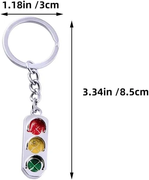 LIFKOME 12 Pcs Key Chain Traffic Light Hanging Decor Key Ring Keychain Decor Backpack Pendant Keyring Holder Key