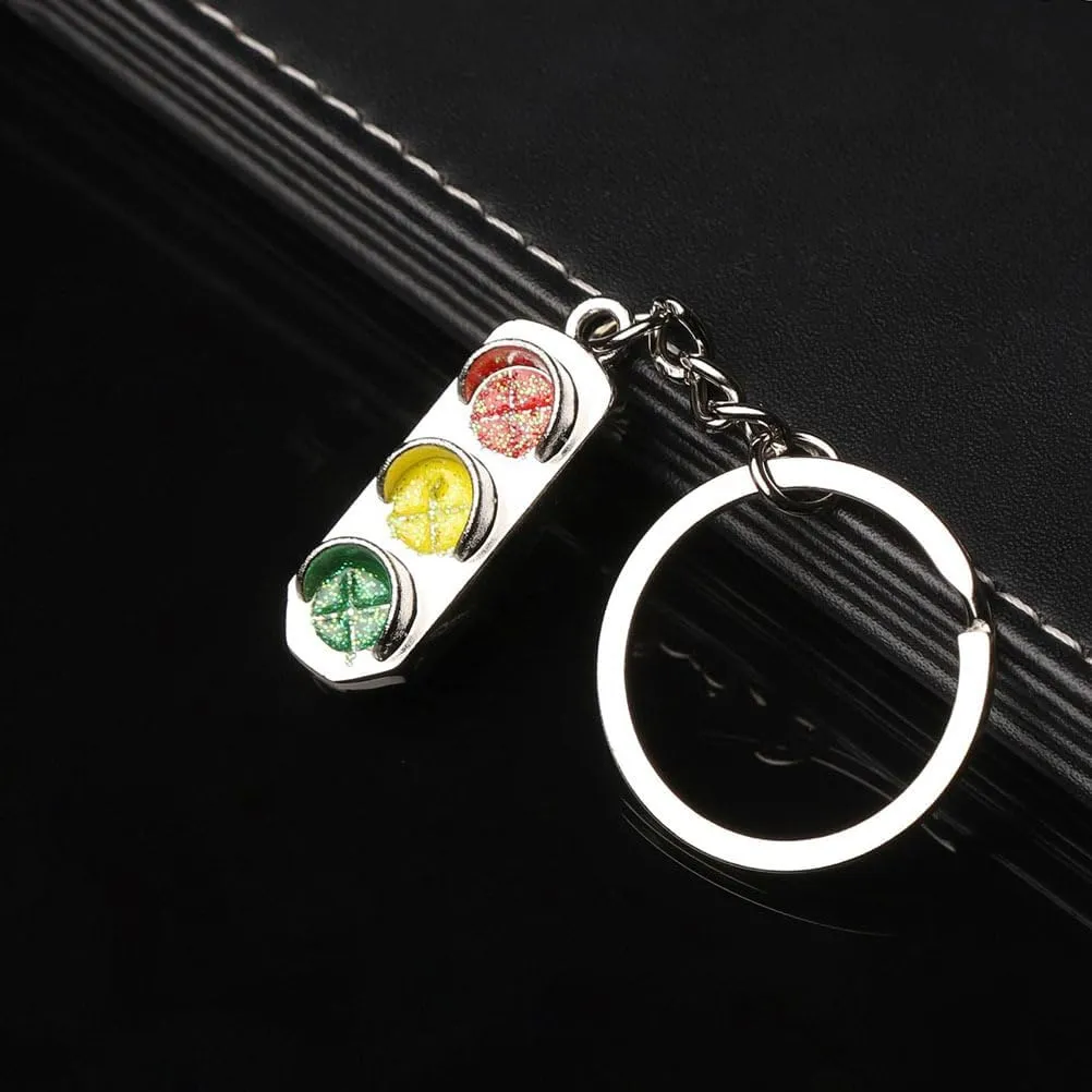 LIFKOME 12 Pcs Key Chain Traffic Light Hanging Decor Key Ring Keychain Decor Backpack Pendant Keyring Holder Key