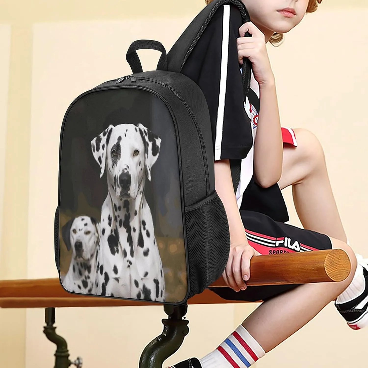 Lightweight Backpacks Cute Travel Bag Durable Dalmatian Dog Printing Small Travel Backpack For Women & Men