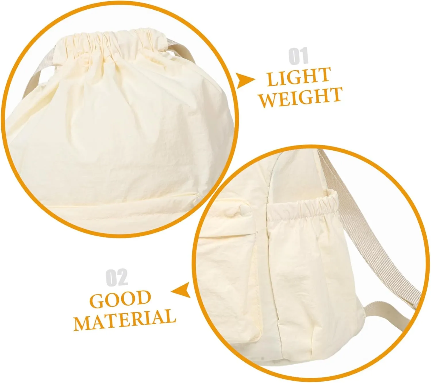 Lightweight Gym Backpack for Women Fashion Backpack Drawstring Shopping Bag Oxford Cloth