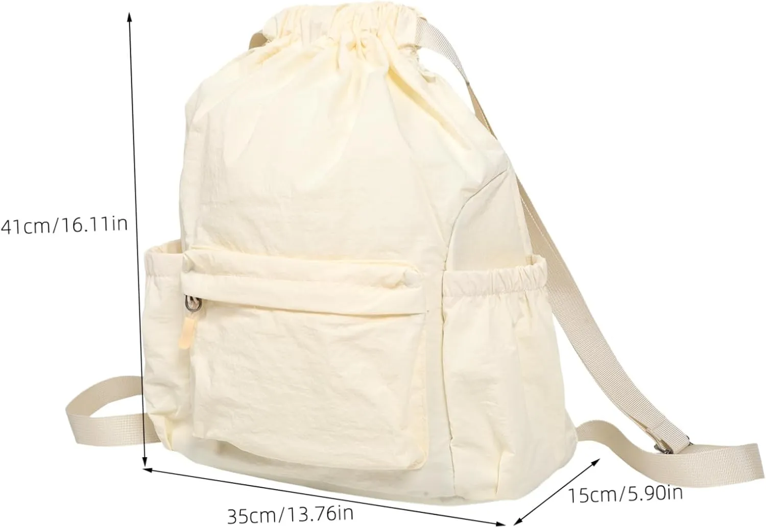 Lightweight Gym Backpack for Women Fashion Backpack Drawstring Shopping Bag Oxford Cloth