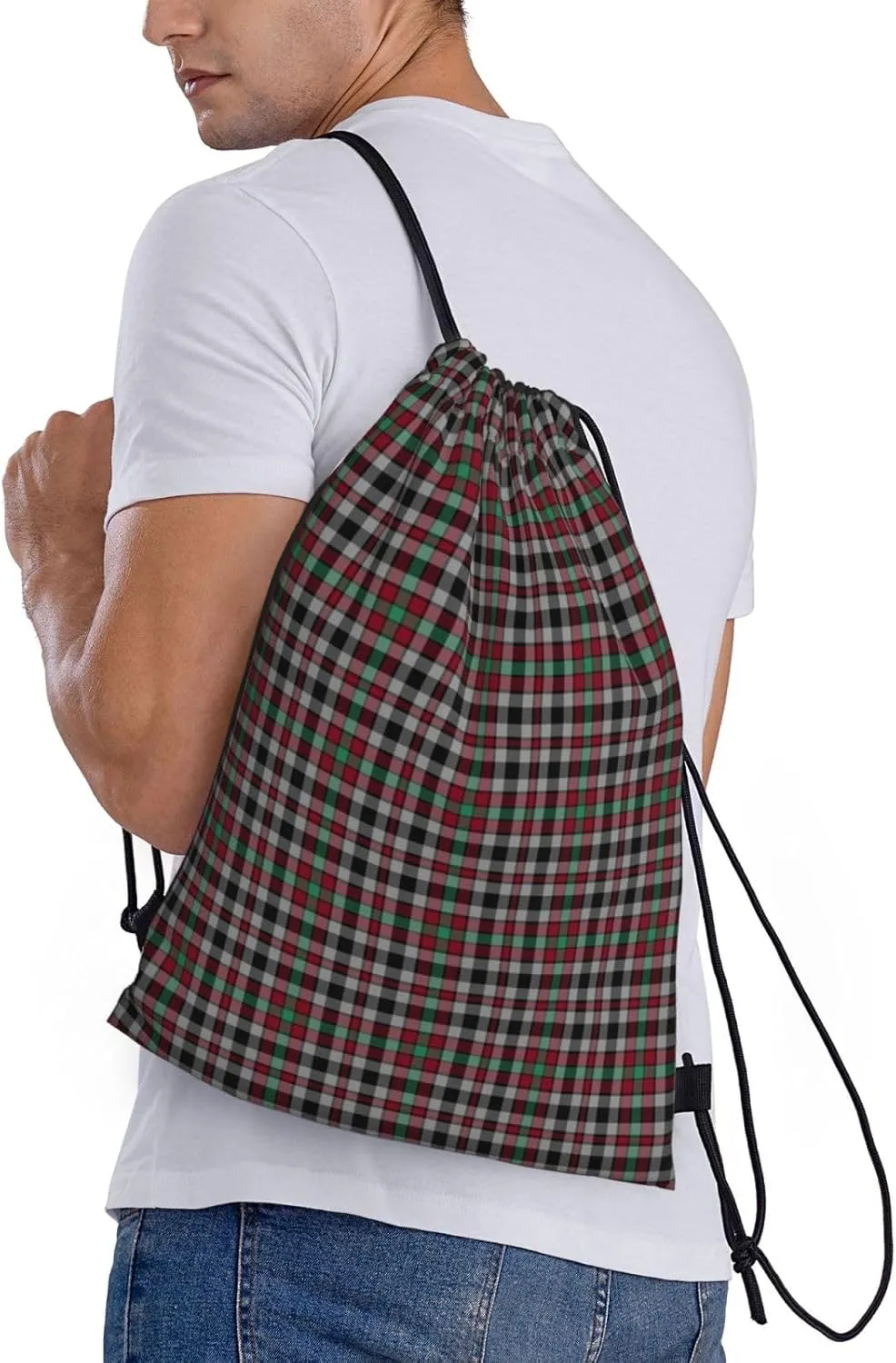 Lightweight String Bag Sack Drawstring Backpack for Sports Yoga Gym