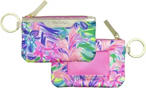Lilly Pulitzer ID Holder Wallet, Keychain Wallet with Zip Close, Cute Card and ID Case for Women, It Was All A Dream