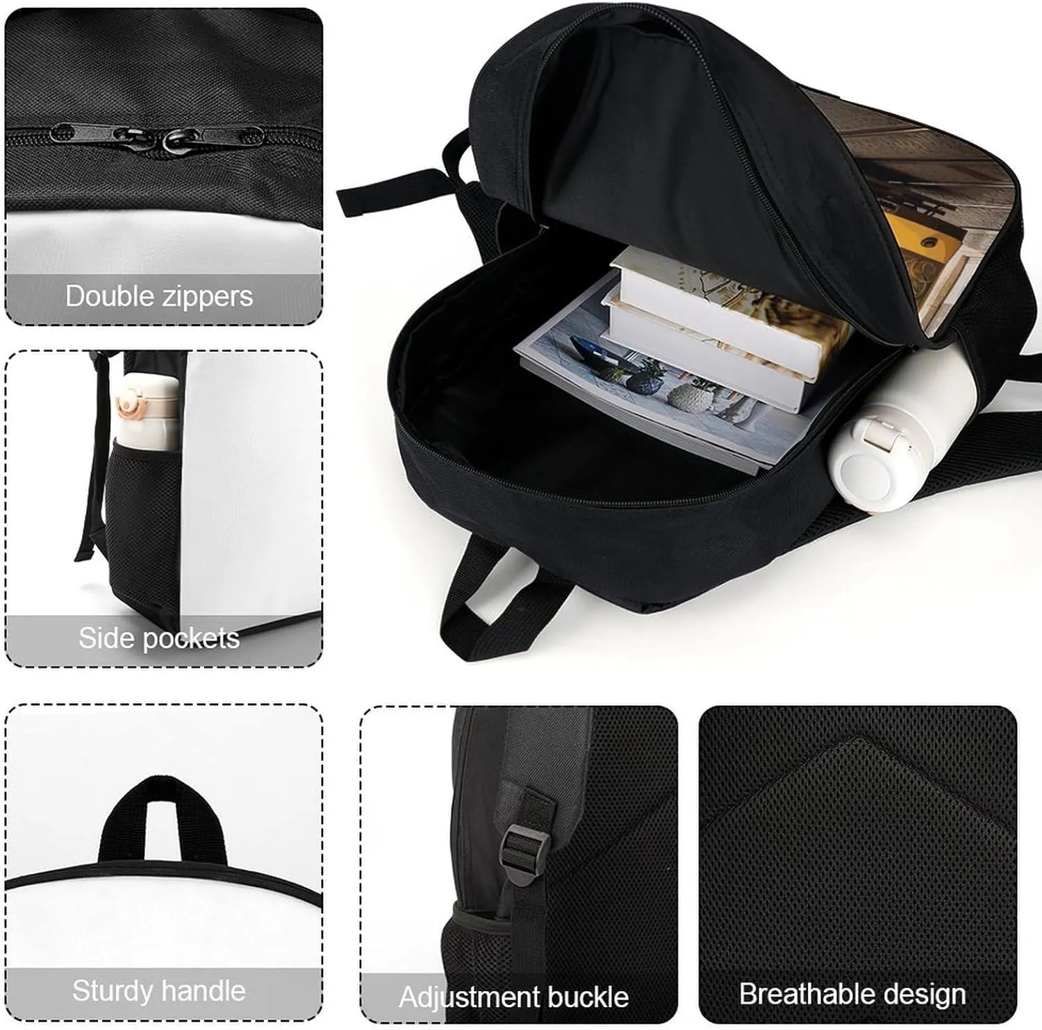 Lisbon Tram Lightweight Backpack Casual Carry On Laptop Backpack,Hiking Bag for Camping Sports Work