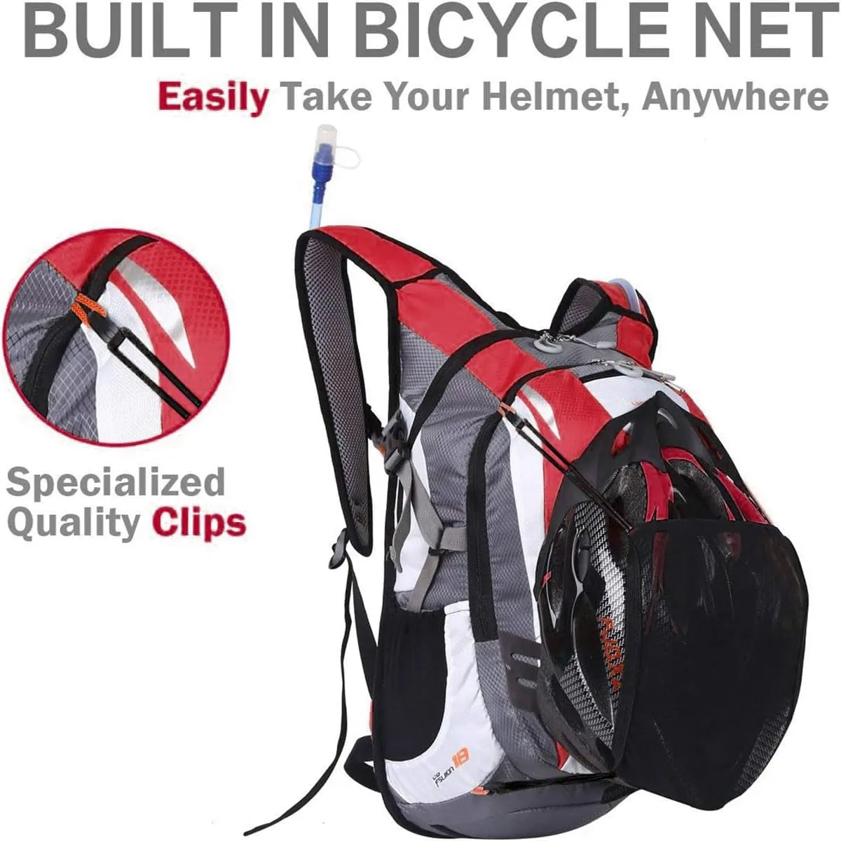 LOCAL LION Cycling Backpack, Small Hiking Backpack, Waterproof Bike Biking Backpacks - Lightweight for Skiing Running 18/25L