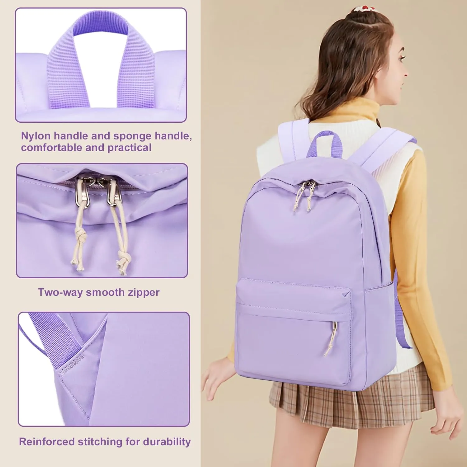 LOIDOU Backpack for Teen Girls Middle-School Primary Elementary Bookbags 17inch Kids Backpack Women laptop Backpack Lightweight Casual Daypack