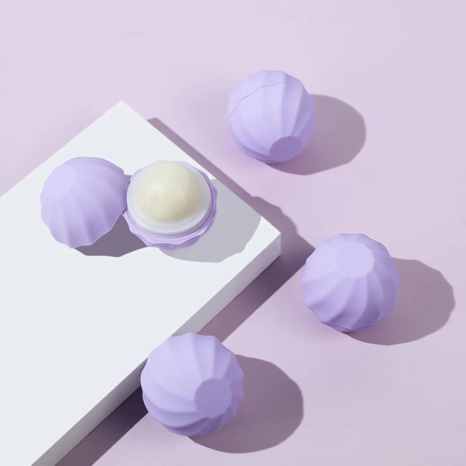 longway 0.24Oz (7ml) Empty Lip Balm Sphere Containers | Screw Cap Lipstick Tubes/Chapstick Tubes/Chapstick Holder for Lip Gloss & BPA FREE (Pack of 10 (Light Purple)