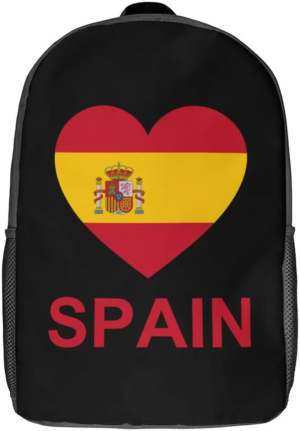 Love Spain 17 Inches Unisex Laptop Backpack Lightweight Shoulder Bag Travel Daypack