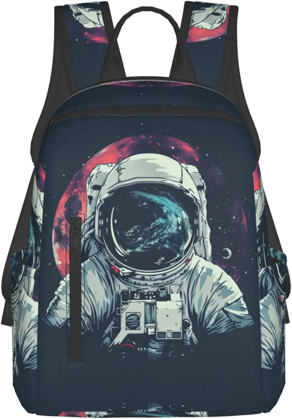 Lunar Astronaut Print Lightweight Hiking Backpack Travel Bags Casual Daypacks Unisex Polyester backpacks