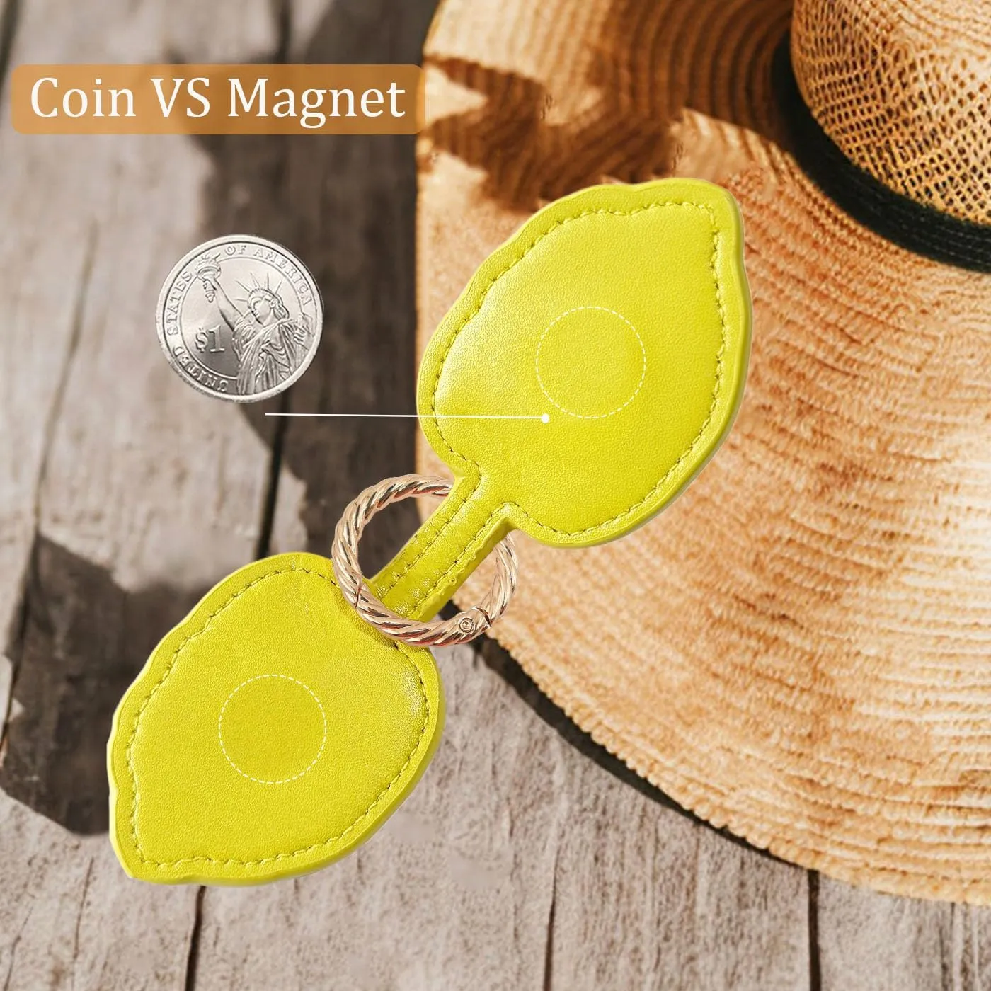 Magnetic Hat Clip for Travel on Bag -Sunglasses Holder for Tote PU Leather Anti-Mark&Anti-wind Vocation Essential Gift Box Set for Women Mom