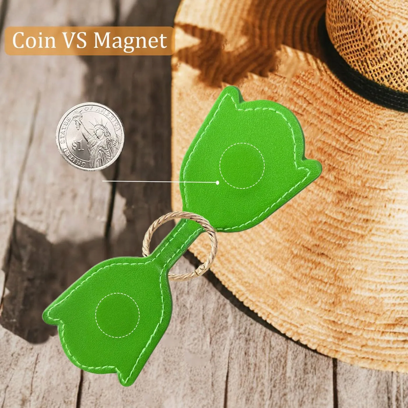Magnetic Hat Clip for Travel on Bag -Sunglasses Holder for Tote PU Leather Anti-Mark&Anti-wind Vocation Essential Gift Box Set for Women Mom