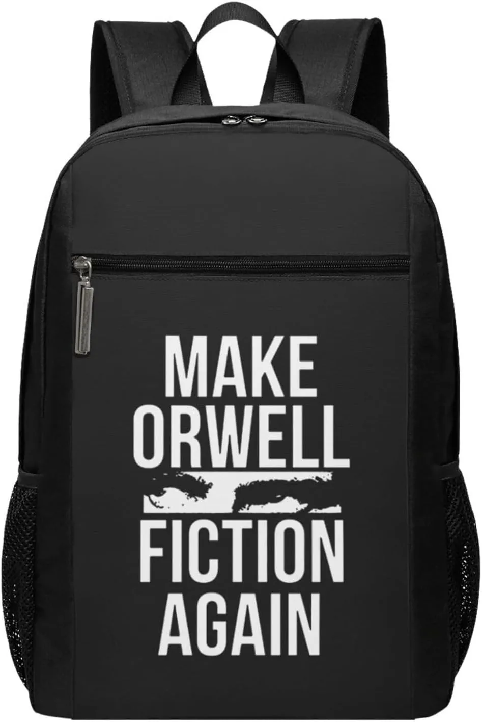 Make Orwell Fiction Again Travel Laptop Backpack, Business Anti Theft Slim Sturdy Laptops Backpacks, College Computer Bag Gift for Men & Women Fits 17 Inch Notebook,Black