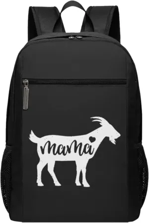 Mama Goat Travel Laptop Backpack, Business Anti Theft Slim Sturdy Laptops Backpacks, College Computer Bag Gift for Men & Women Fits 17 Inch Notebook,Black