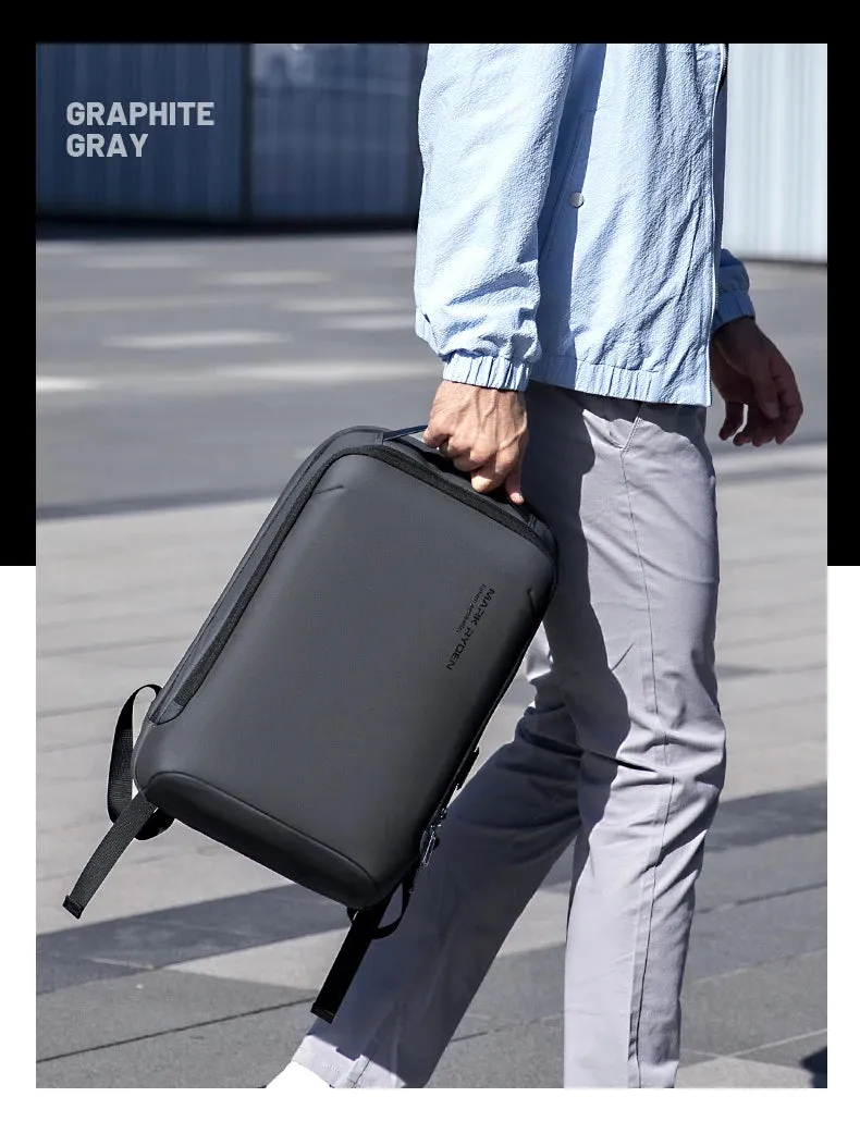 MARK RYDEN Slim Laptop Backpack for Men Business Minimalist Backpack YKK Zipper Scratch Resistant With USB