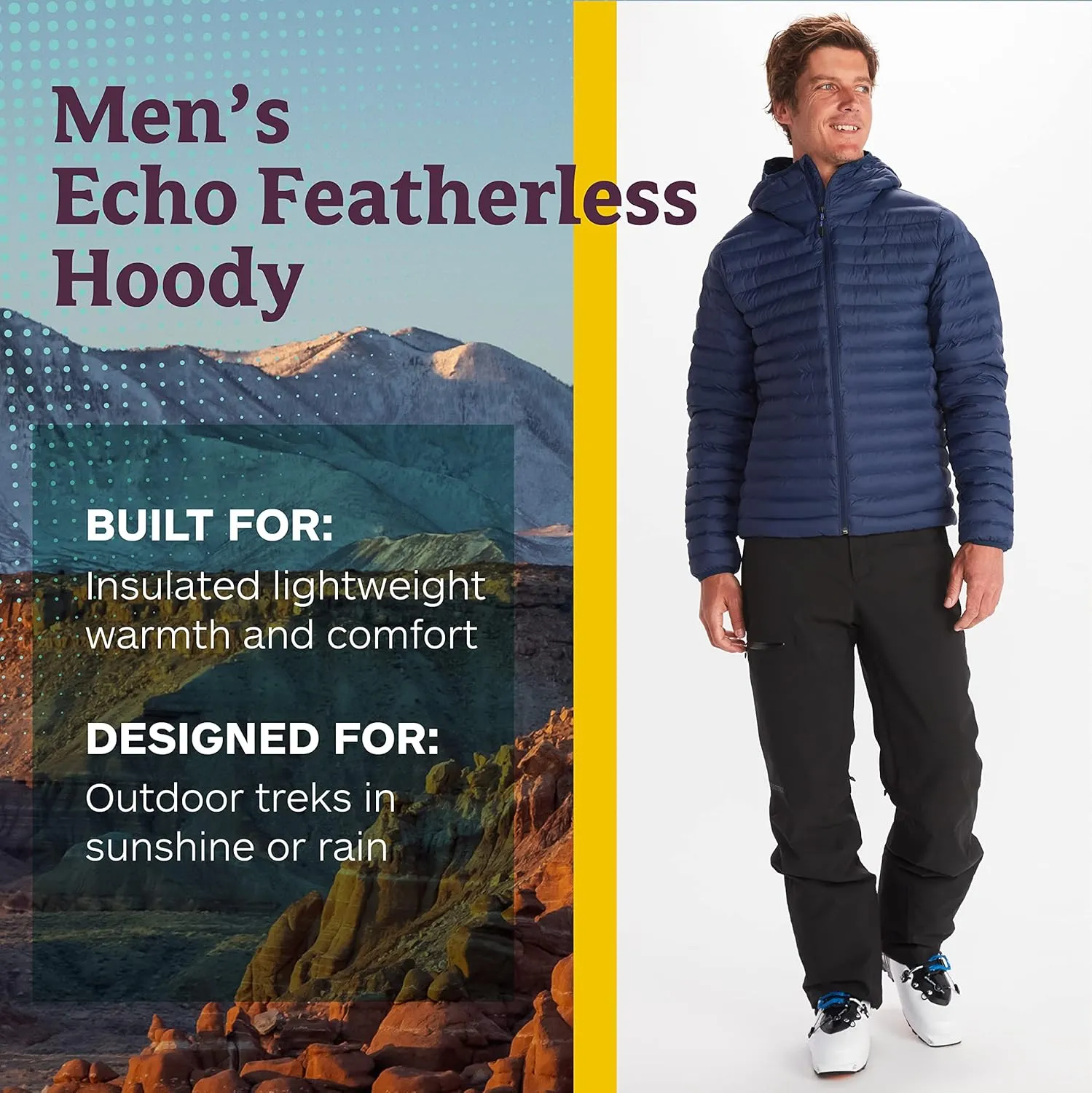 MARMOT Men's Echo Featherless Hoody - Lightweight Down-Alternative Puffer Jacket with Hood