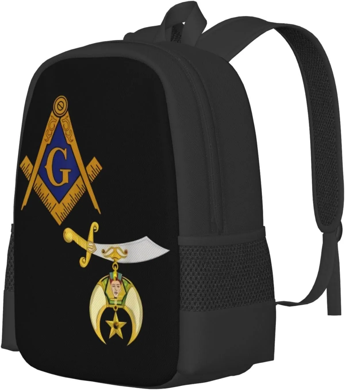 Mason Shriner Split Masonic Shrine Noble Backpack Lightweight Large Capacity Laptop Backpack Travel Backpacks for Unisex