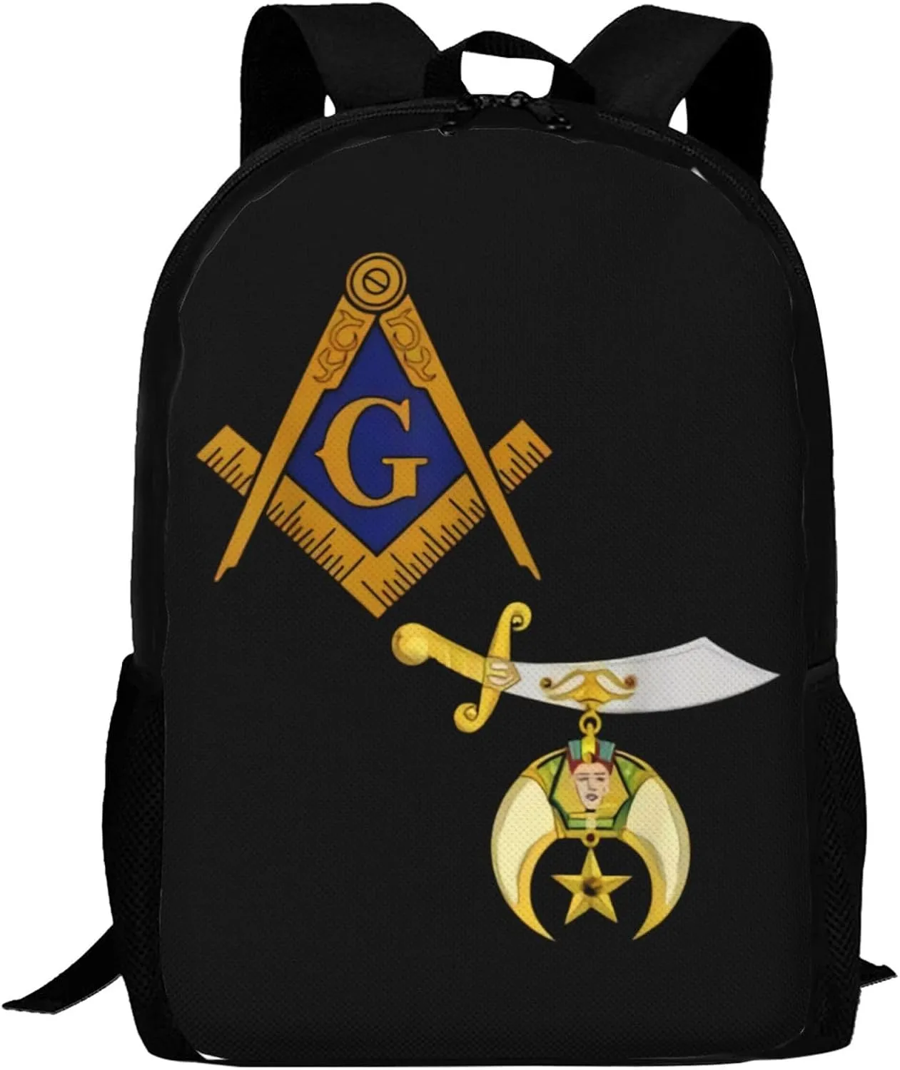 Mason Shriner Split Masonic Shrine Noble Backpack Lightweight Large Capacity Laptop Backpack Travel Backpacks for Unisex