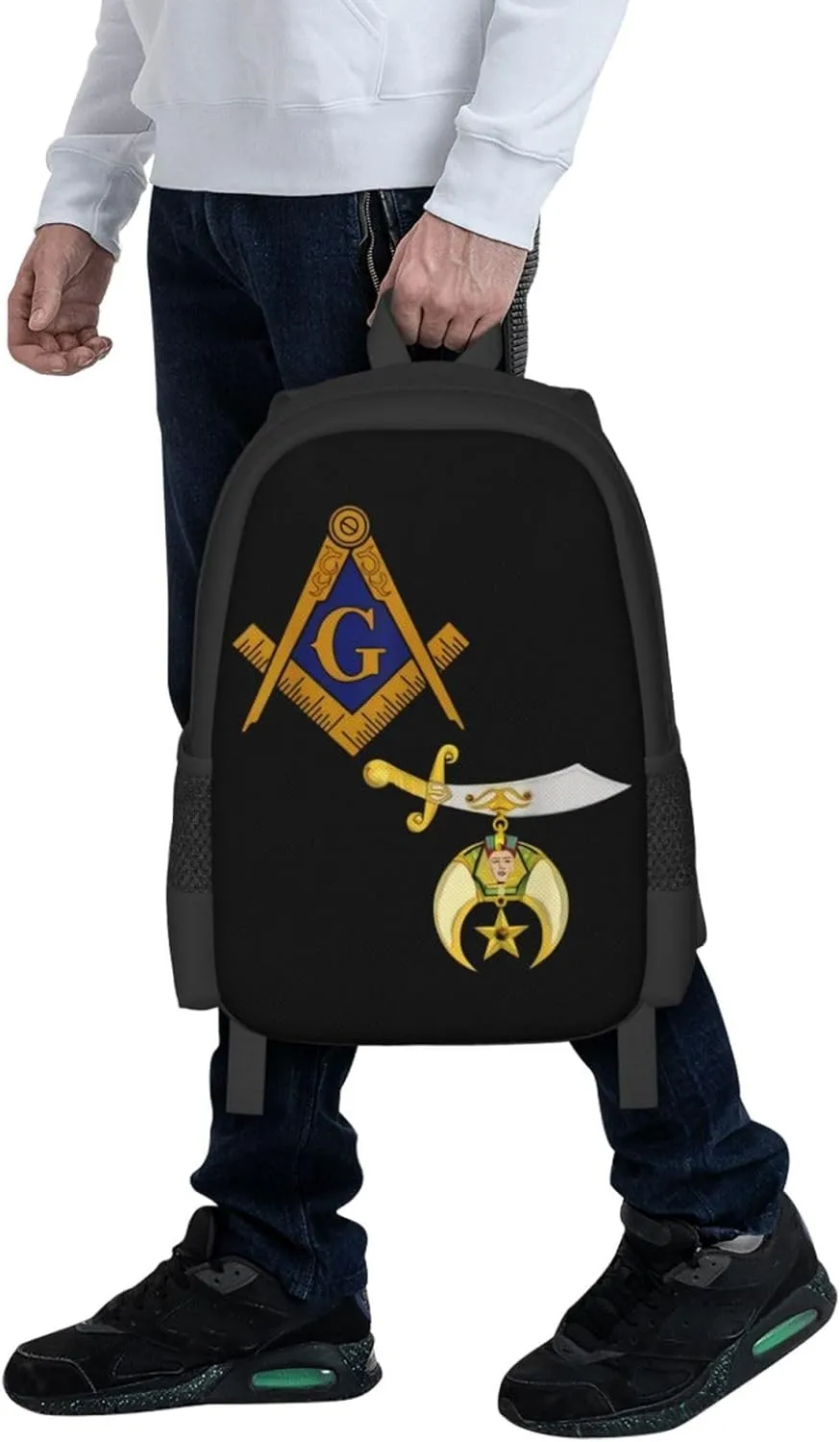 Mason Shriner Split Masonic Shrine Noble Backpack Lightweight Large Capacity Laptop Backpack Travel Backpacks for Unisex