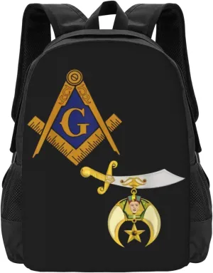 Mason Shriner Split Masonic Shrine Noble Backpack Lightweight Large Capacity Laptop Backpack Travel Backpacks for Unisex