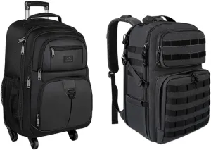 MATEIN Rolling Backpack with 4 Wheels and Laptop Backpack 17 inch, Large Travel Bag for Men Oversized Carry On