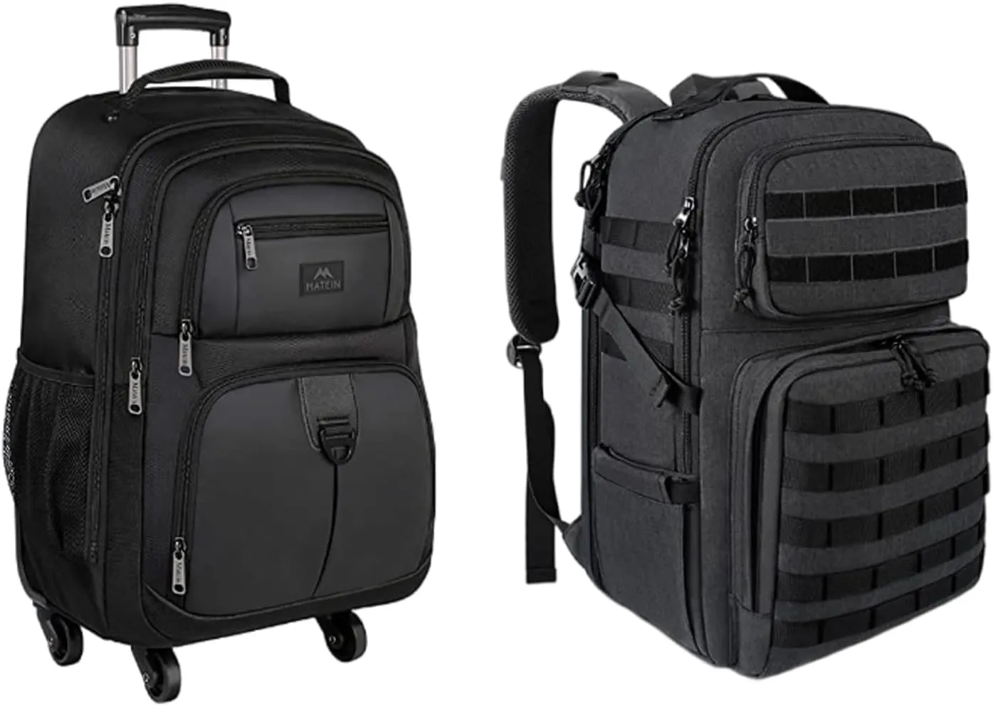 MATEIN Rolling Backpack with 4 Wheels and Laptop Backpack 17 inch, Large Travel Bag for Men Oversized Carry On