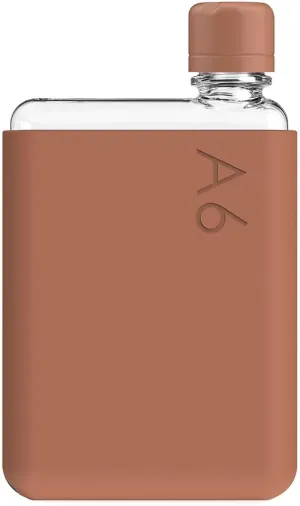 memobottle A6 (Terracotta) Bundle - 12oz (375ml) - Bottle, silicone sleeve & lid | Compact Water Bottle For Bags & Small Pockets | BPA Free Tritan | Modern, Minimalist | For Gym & Work