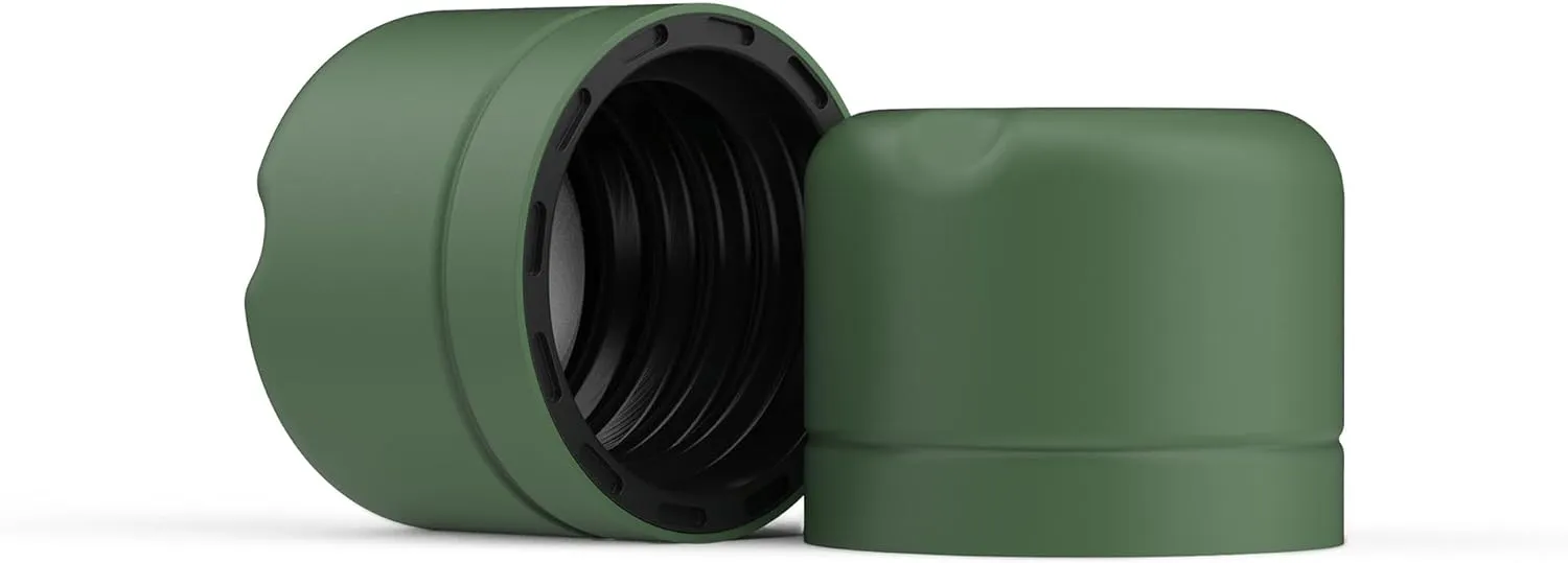 memobottle A7 (Moss Green) Bundle - 6oz (180ml) - Bottle, silicone sleeve & lid | Compact Flat Bottle for Bags & Pockets | BPA Free Tritan | Modern & Minimalist | For Gym, Work & Travel