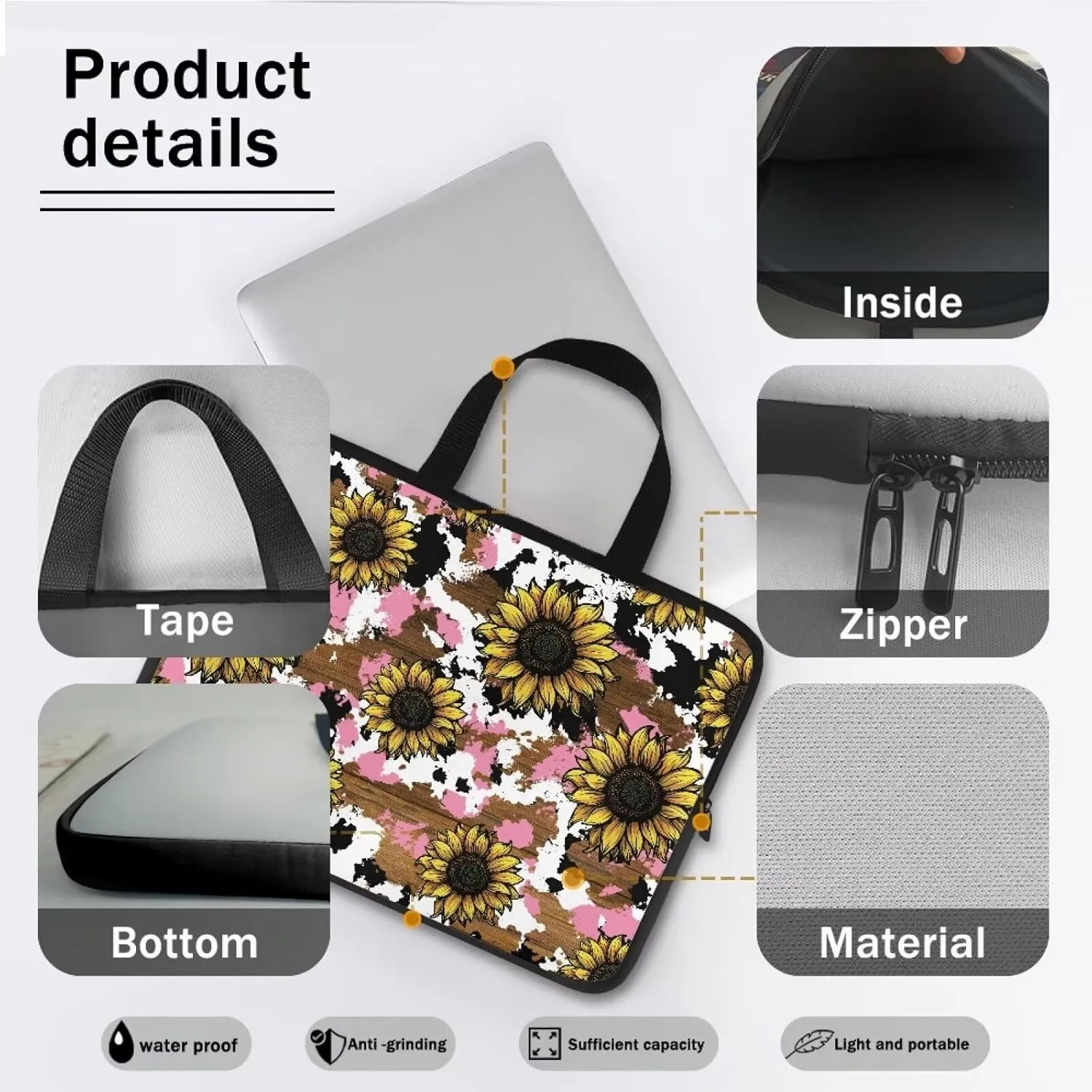 Mens Laptop Bag 17 Inch Laptop Sleeve Case 15.6Inch Laptop Tote Bag for Women Travel Laptop Bag 14Inch