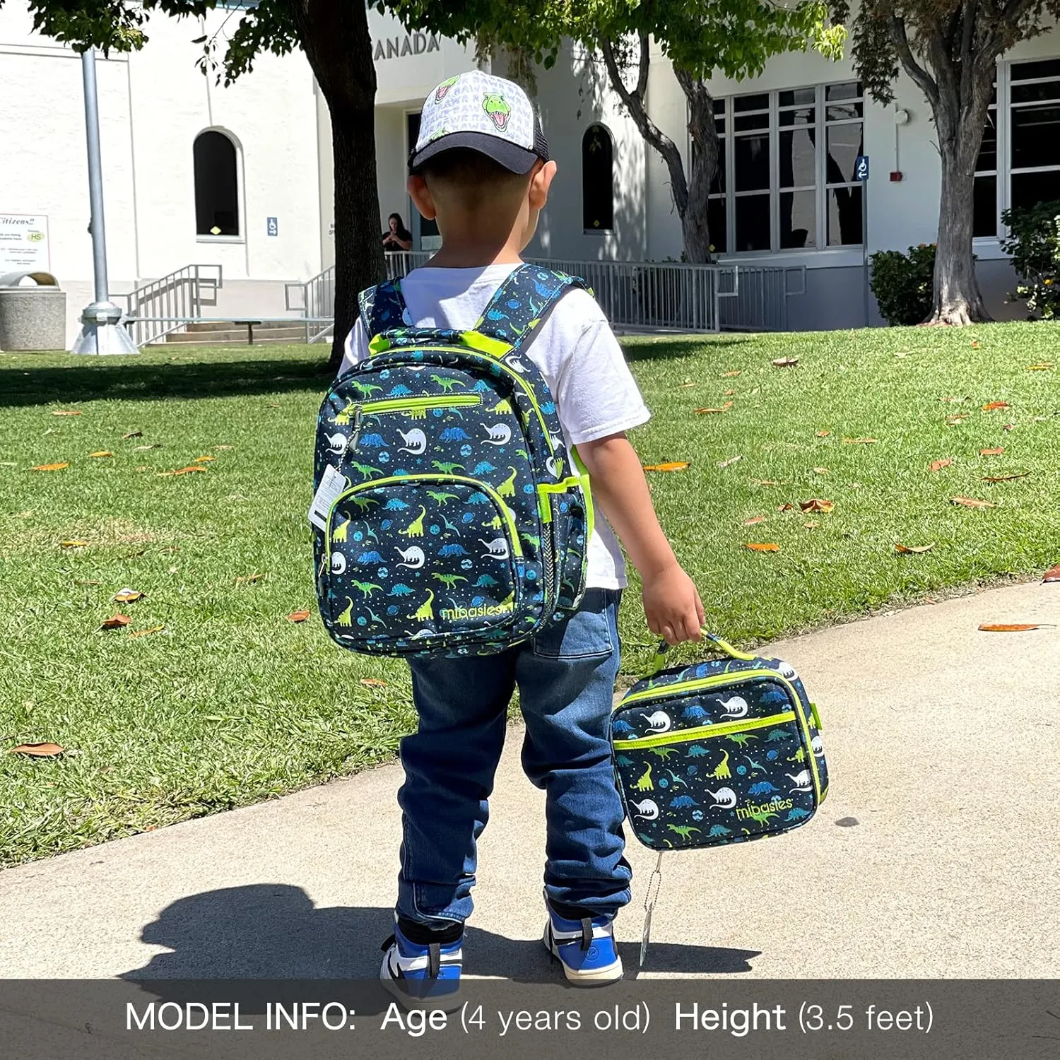 mibasies Boys Backpack 5-8: Lightweight Kids Backpacks Boys - Boy Bookbag for Elementary School - Galaxy Dinosaur