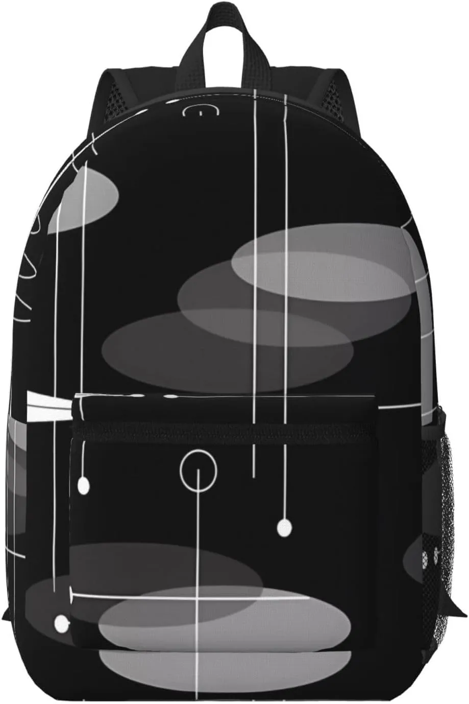 Mid-Century Atomic Space Age 17 Inch Backpacks Multipurpose Laptop Backpack Double Shoulder Bag for Men Women Gifts