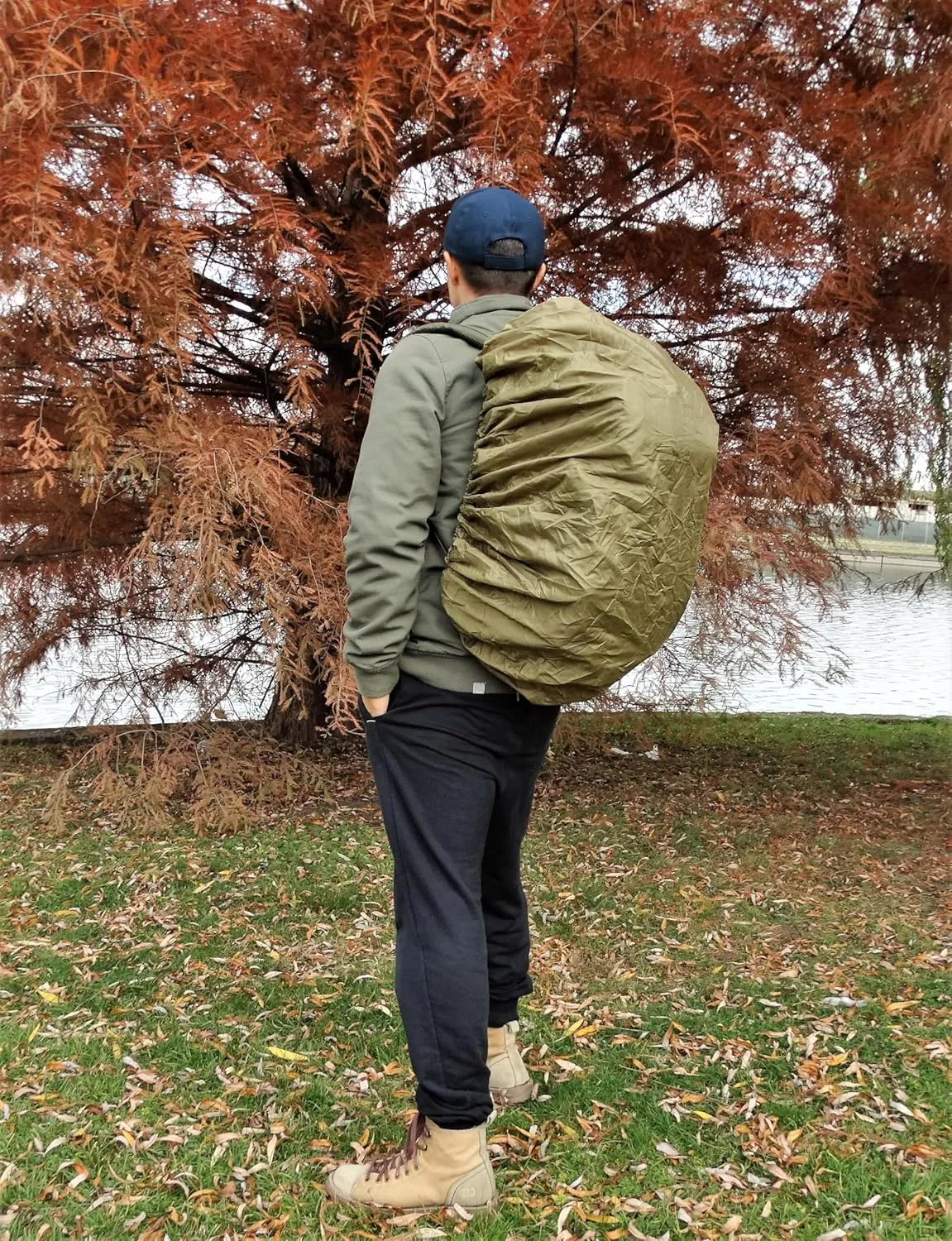 MIL-TEC waterproof water rain resistant Backpack Lightweight Cover up to 80 litres - Coyote colour