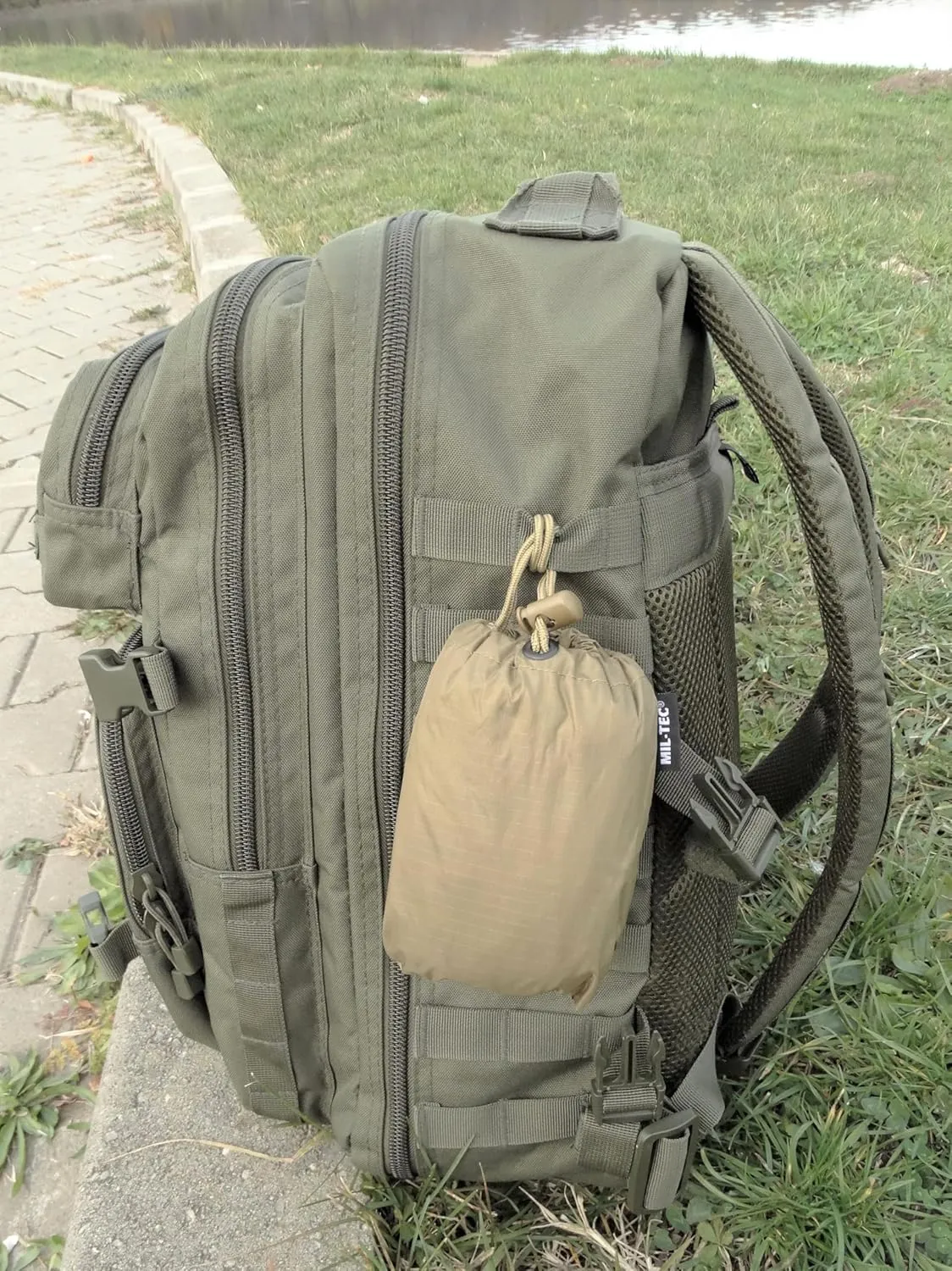 MIL-TEC waterproof water rain resistant Backpack Lightweight Cover up to 80 litres - Coyote colour